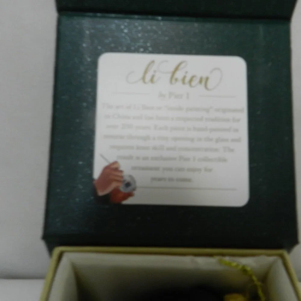 Nutcracker Christmas Tear Drop Glass Ornament Li Bien Hand painted 2019 w/ Box